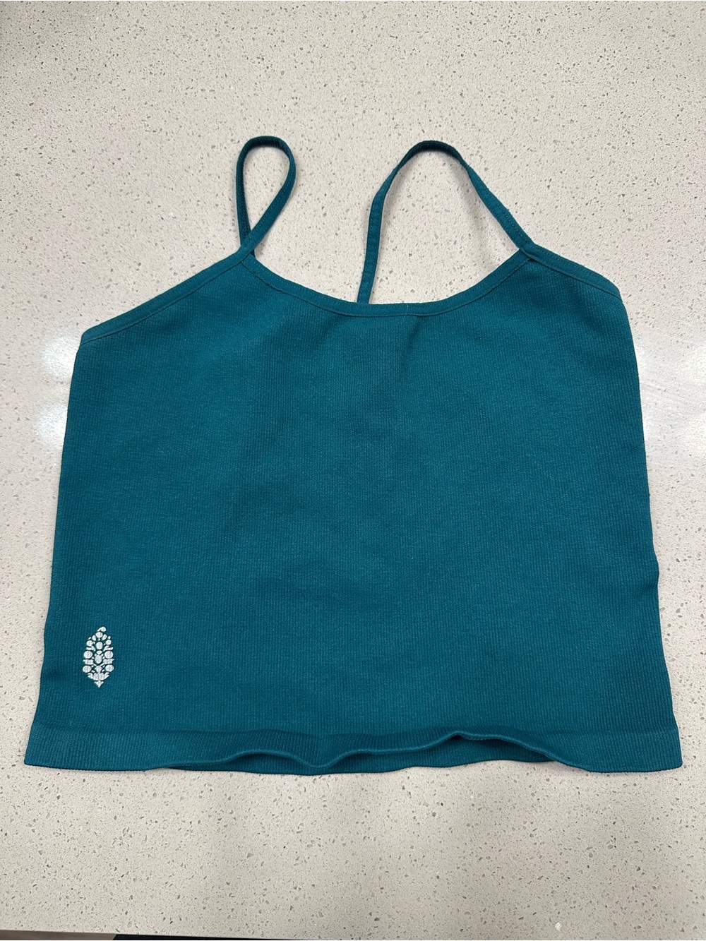 Free People Ribbed Open Back Tank Top